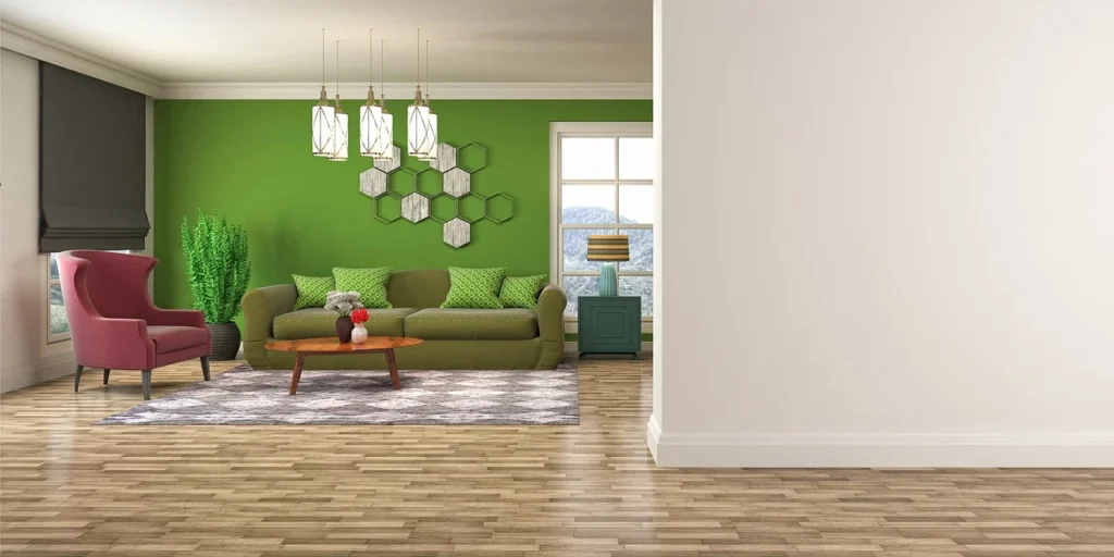 groene woonkamer